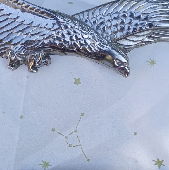 Chrome Metal Eagle Flying - Picture 3 of 6